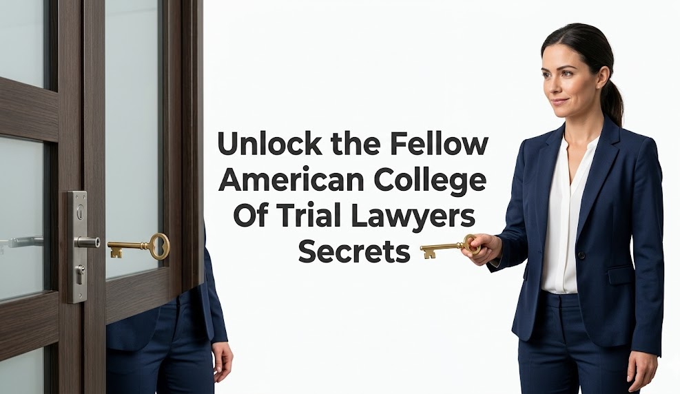 A lawyer unlocking the exclusive secrets of the Trial lawyers institute.