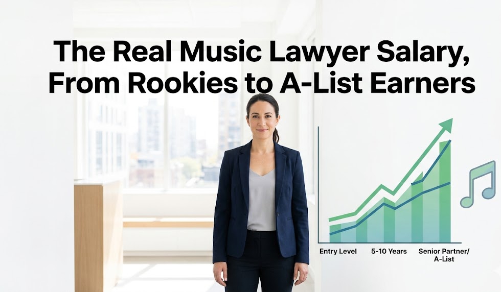 A financial chart demonstrating the massive growth potential of a music lawyer salary.