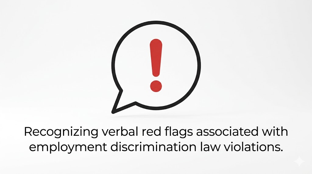 Recognizing verbal red flags associated with employment discrimination law violations.