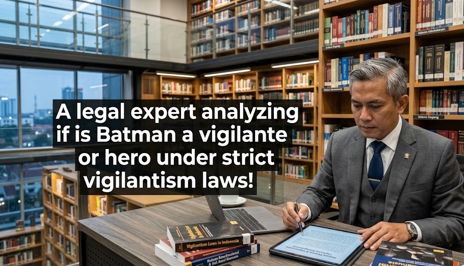 A legal expert analyzing if is Batman a vigilante or hero under strict vigilantism laws.
