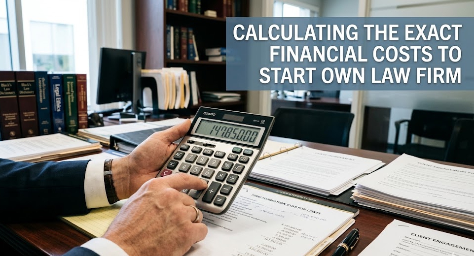 Calculating exact financial costs required before you start own law firm professionally.