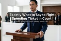 Learning the exact opening statement to properly Fight Speeding Ticket in front of a judge