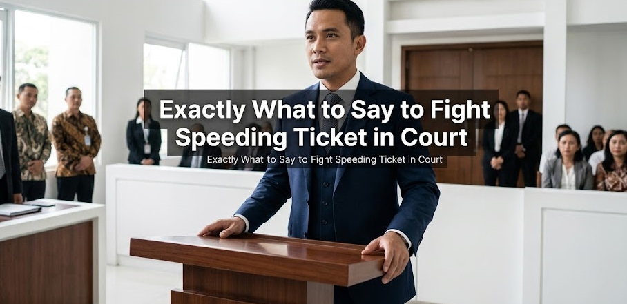 Learning the exact opening statement to properly Fight Speeding Ticket in front of a judge