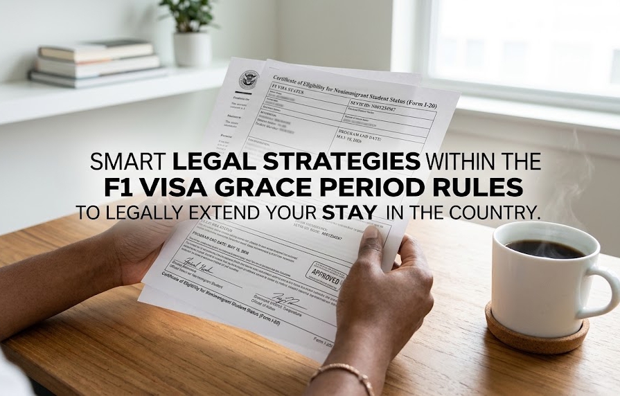 Finding smart legal strategies within the F1 Visa Grace Period Rules to legally extend your stay in the country.