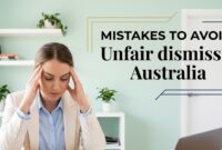 A professional avoiding common errors when filing an Unfair dismissal Australia claim.