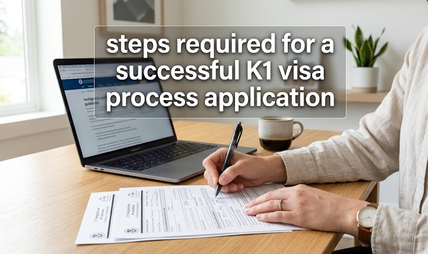 Detailed steps required for a successful K1 visa process 2026 application.